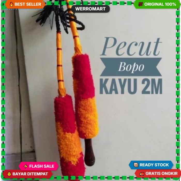 4.4 Pecut Bopo 2 Meter Jumbo / Mainan Anak Pentas Jaranan Jaran Kepang Kuda Lumping / Cambuk Baronga