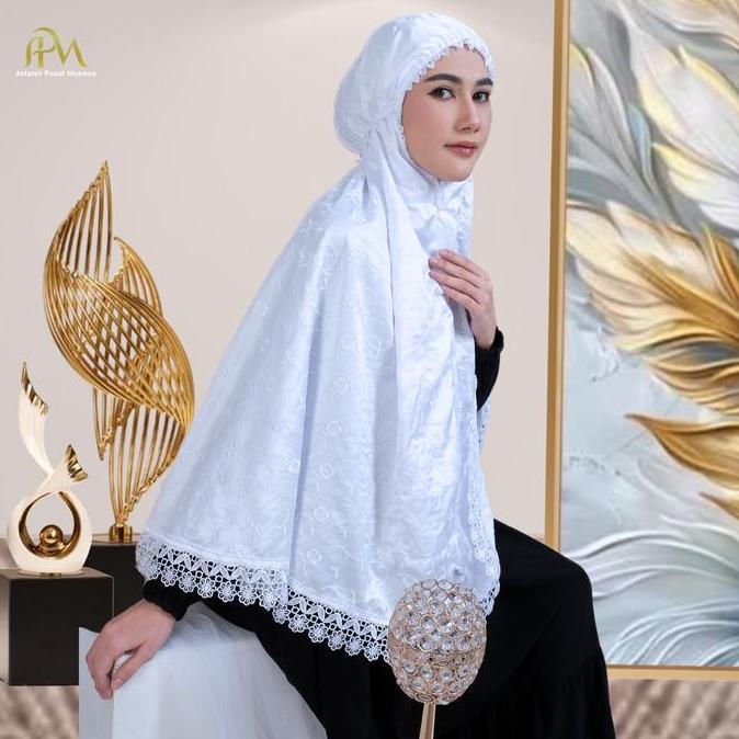 Apm Bergo Bersaku Sutra Bordir Renda Mewah Hijab Instan Series
