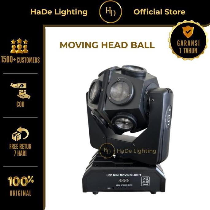 Moving Head Disco Ball - Bola Roda Gila Led