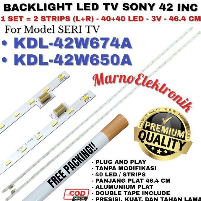 BACKLIGHT TV LED SONY 42 INC INCH KDL 42W674A 42W650A KDL42W674A KDL42 A2162