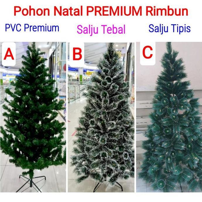 Pohon natal jarum hijau premium 180 cm 2 meter dekorasi ornamen natal