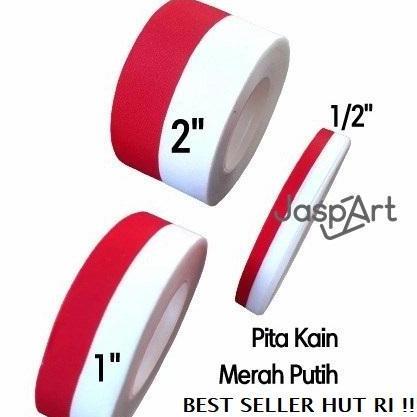 PITA MERAH PUTIH PITA KAIN MERAH PUTIH PITA BENDERA PITA MERAH PUTIH