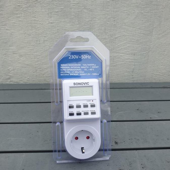 Stop Kontak Timer Listrik Digital Sonovic stopkontak otomatis timer
