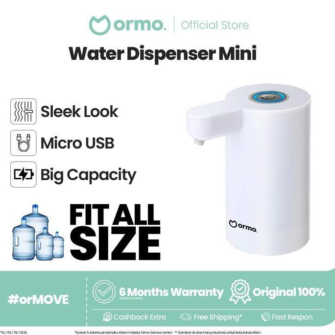 Ormo Dispenser Galon Air Aqua Pompa Galon Automatic Gen 1