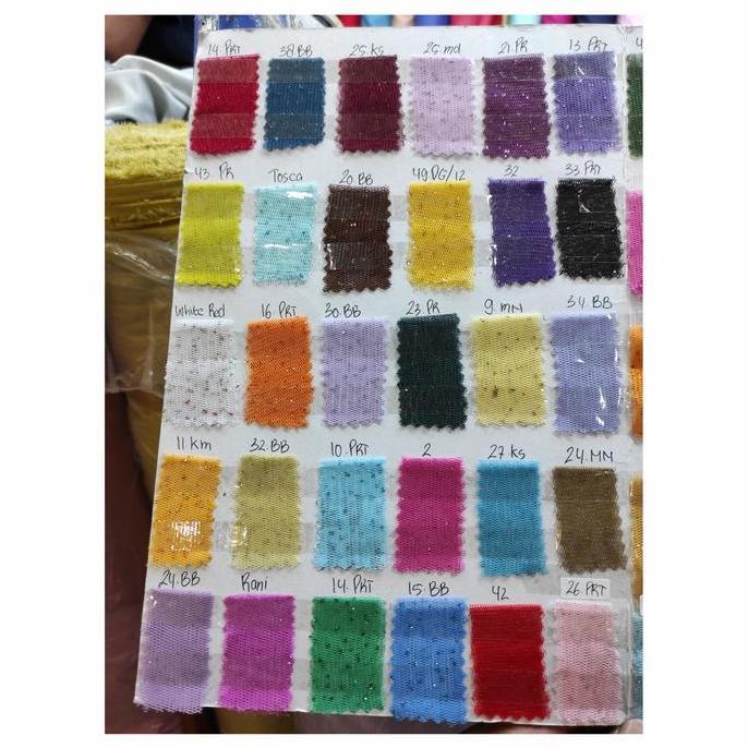 kain bahan tile polos gliter / bahan tile glitter