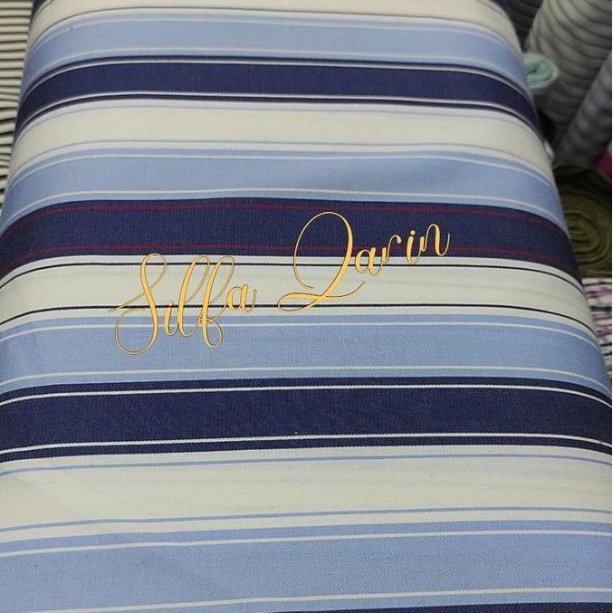 kain bahan kemeja pure katun salur giza premium / kain katun kemeja salur (harga per 0,5 meter)