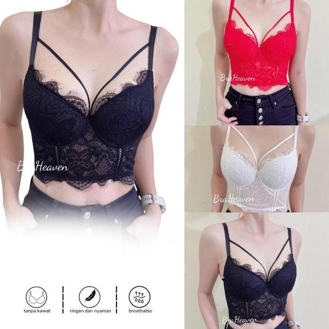Bustier Top Sexy Lingerie Bustier Set Sexy Corset Bra Wanita