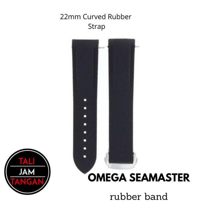 22mm Omega Seamaster Curved Rubber Strap Tali jam karet omega