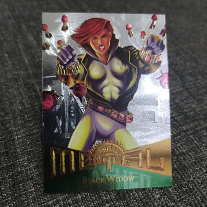 Marvel metal blaster 1995 flasher black widow