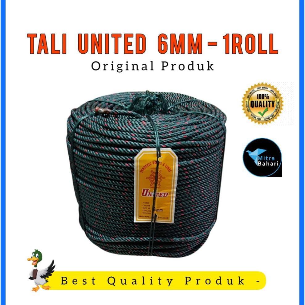 Tali United 6Mm 1Roll | Tambang 6Mm United | Tali Kapal 6Mm | Tampar 6Mm
