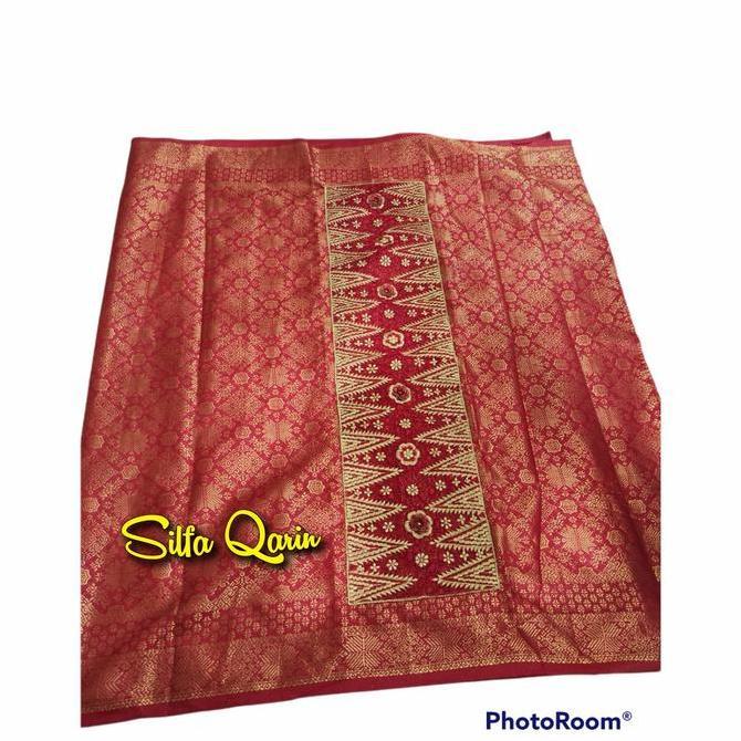 kain songket selendang tenun bordir / songket tenun bordir