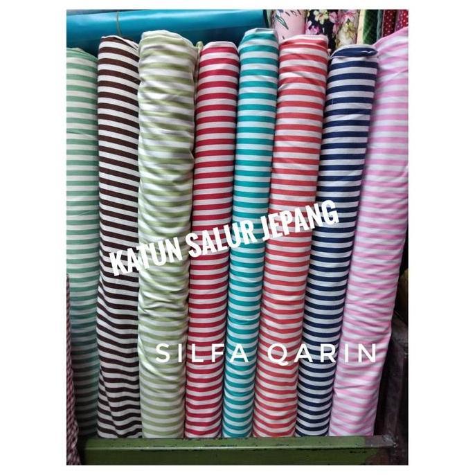 Bahan Kain Katun Jepang Motif Salur _ Bahan Katun Salur Jepang