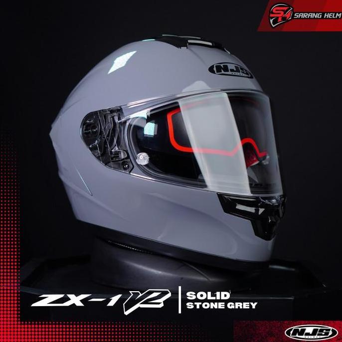 NJS ZX-1 V2 Solid - Helm Full Face | NJS ZX | ZX V2 | ZX Polos | Helm NJS ZX | Helm NJS Polos | NJS 