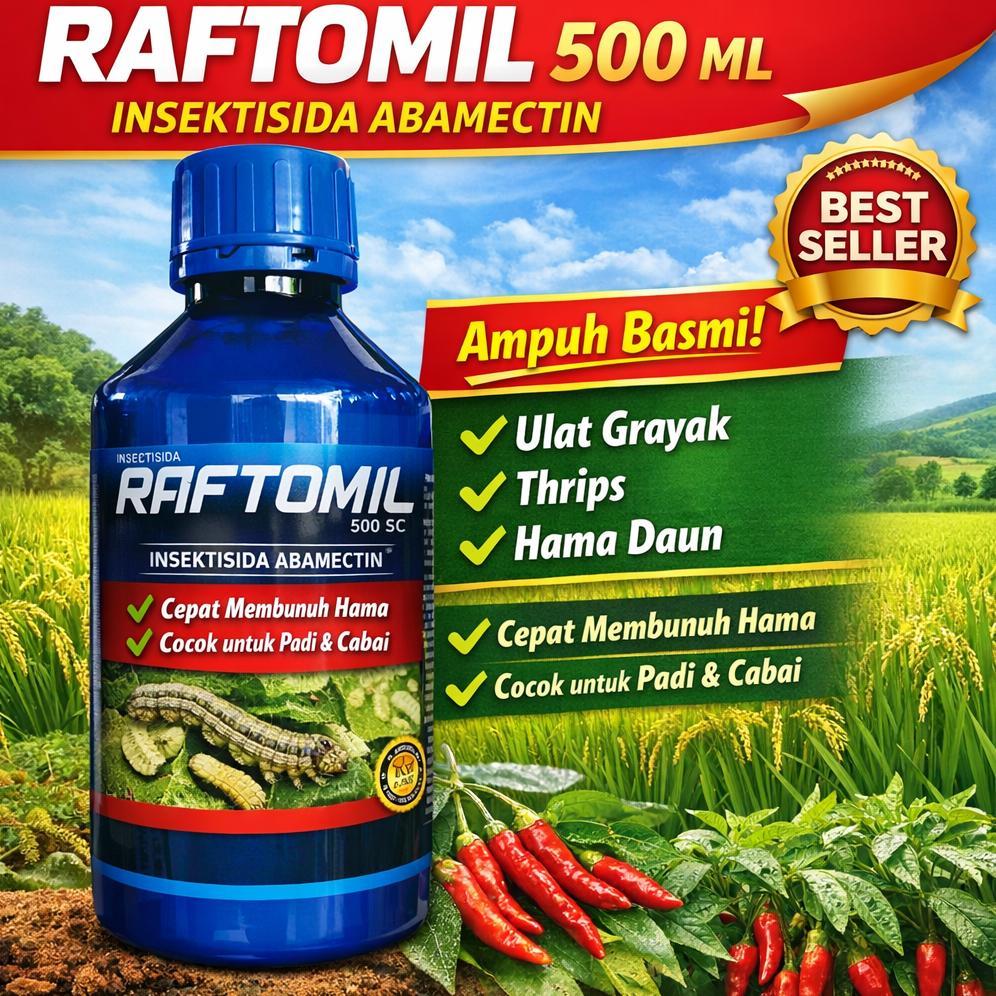 NEW RAFTOMIL 1LITER INSEKTISIDA AMPUH PEMBASMI HAMA/ABAMEKTIN/ABACEL/INCIPIO/AMISTARTOP/ASAM HUMAT [