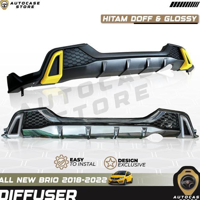 DIFFUSER URBANITE ALL NEW BRIO 20182024 UP HITAM DOFF / HITAM GLOSSY AKSESORIS MOBIL SPORTY terlaris