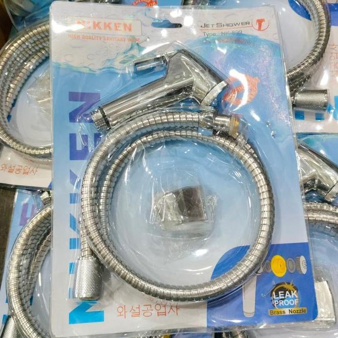 Gonew- Fluszo- Selang Shower Jet Closet Wc Duduk Fleksibel Chrome