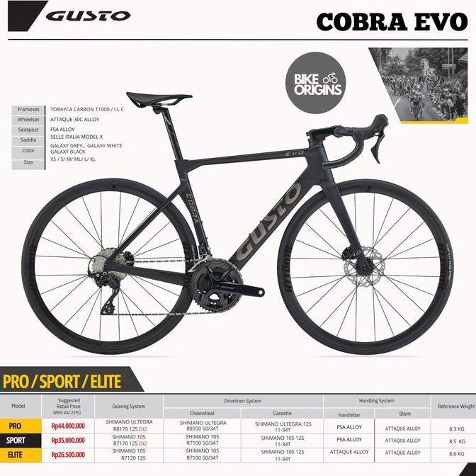 Sepeda GUSTO COBRA EVO DB - Road bike