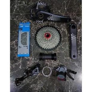Groupset Shimano 8 9 Speed Altus M2000 M370 Alivio M4000 Cassette 40T 42T with Crankset HT ll Single