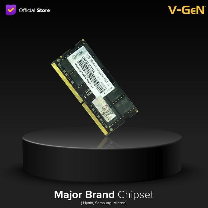Compo- Sodimm Ddr4 32Gb Pc-25600/3200 Vgen Ram Laptop 3200Mhz V-Gen Platinum