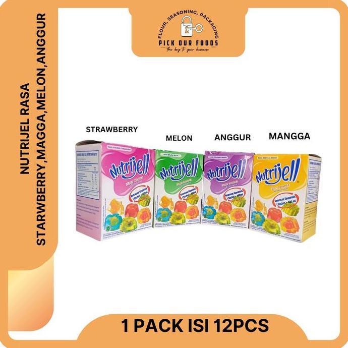 Nutrijell Agar Agar Jelly Instant Powder | Nutrijell Plain / Buah 1dus