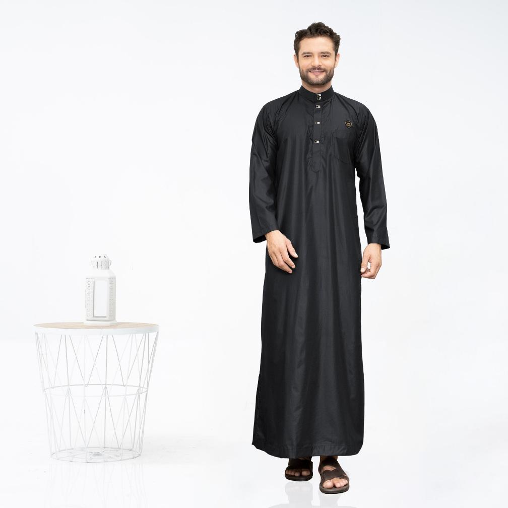 New Assuffah I Gamis Pria Dewasa Kancing Snap Jubah Motif Harmain Fadlan Series