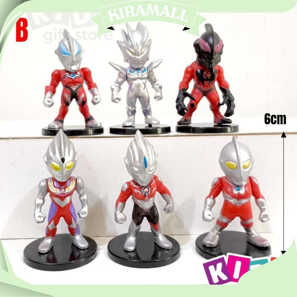 Ultraman Chibi Figure Set 6pcs - Mainan Figur KGS Ori
