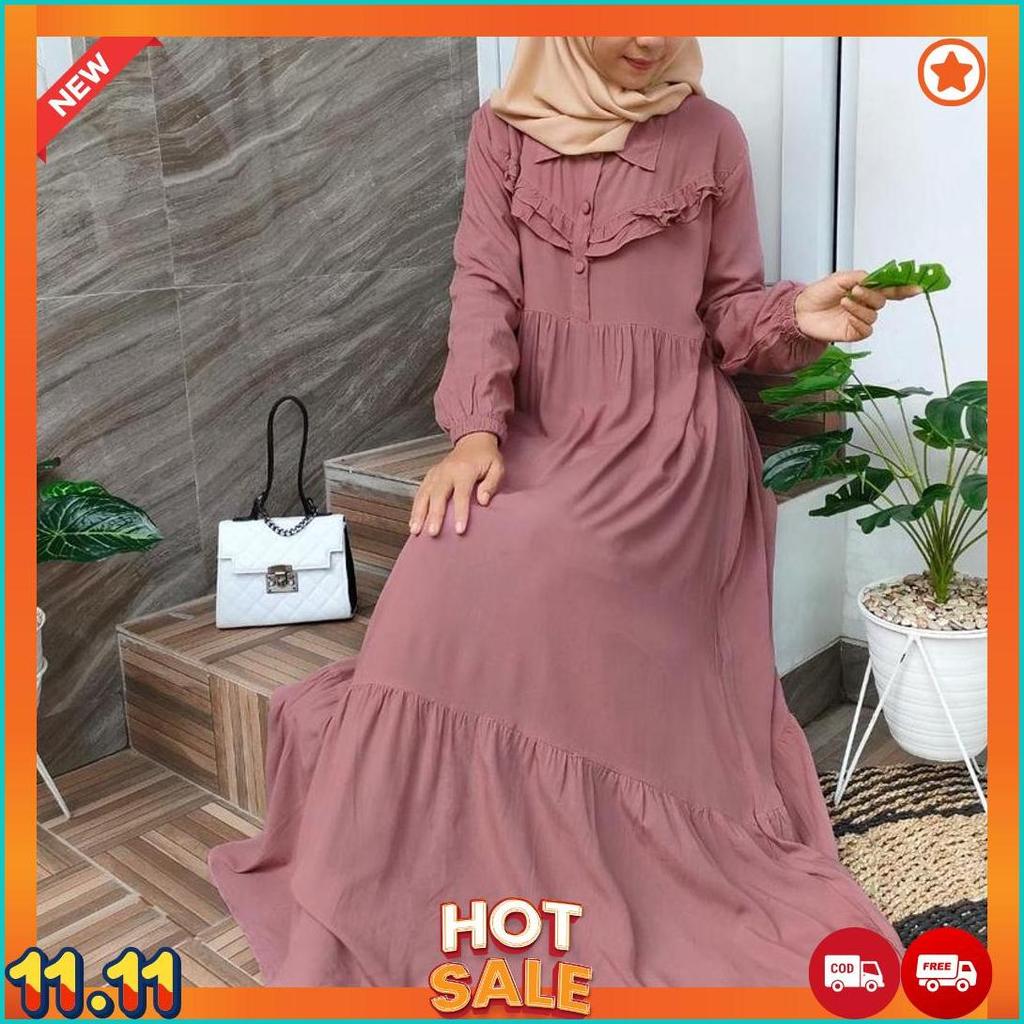 New Gamis Riska Rayon / Gamis Rayon Semi Twill / Gamis Rayon Polos [G4]