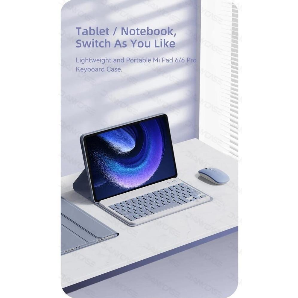 DANYCASE Keyboard Case for Xiaomi Pad 6 keyboard xiaomi pad 6 xiaomi pad 5 Tablet Cover Magnetic Blu
