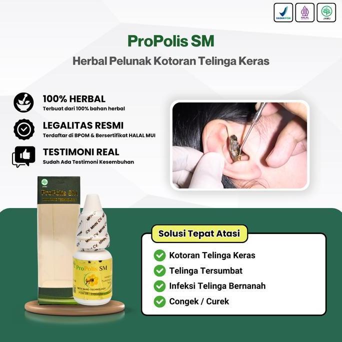 Propolis SM Herbal Pelunak Kotoran Telinga Keras Anak dan Dewasa Ear Kuping ofloxacin Obat Removal T