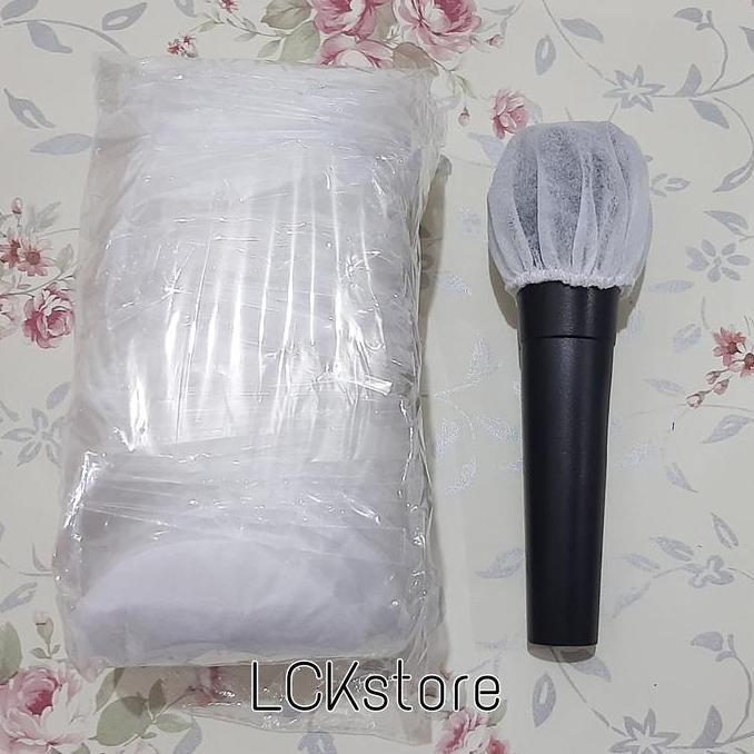 Msu- Shure Microphone Cover 1000Pc / Shure Mic / Cover Mic Bahan Kain Sekali Pakai  Hitam Putih