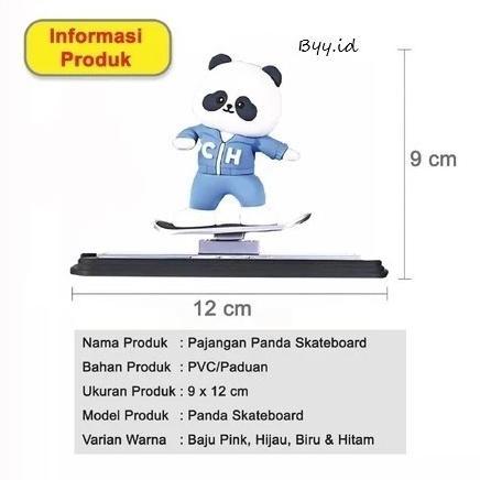 Pajangan Dashboard Skateboard Sliding Panda Bergerak Mengikuti Arah Mobil/ Panda Sliding Skateboard 