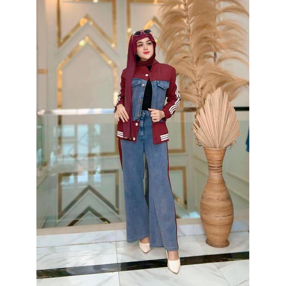 Ella Trendy One set 2-in-1 Setelan Celana Wanita Melisa