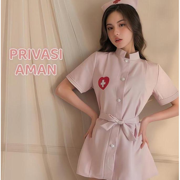 Sexy Lingerie Cosplay Nurse / Kostum Perawat Seksi / Costume suster perawat baju tidur sexy wanita /