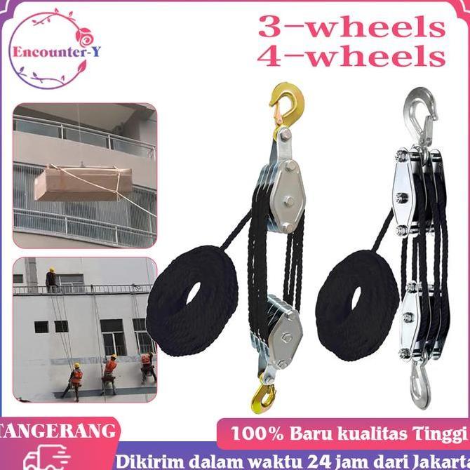 QINGACHO 20m Alat Katrol Barang Manual Alat Derek Manual Katrol Kerekan Alat Derek Manual Katrol Man