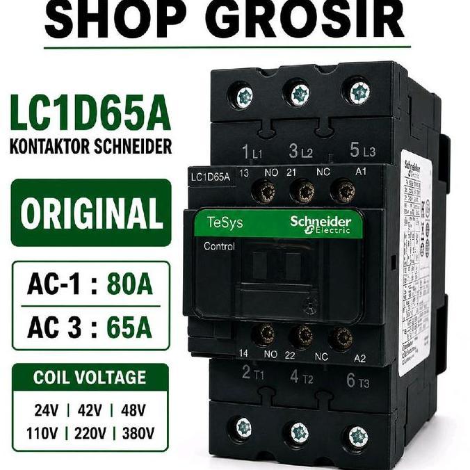 NEW Kontaktor Contactor Schneider Lc1d65AD7 Lc1d65 Koil 42v Ac 3p