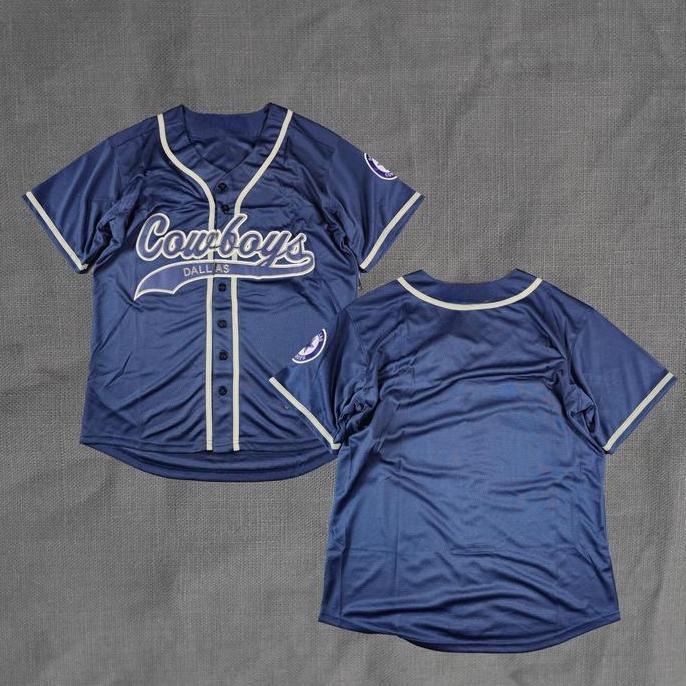 BORDIR Baju Jersey Baseball Dallas Cowboys Baseball Shirt