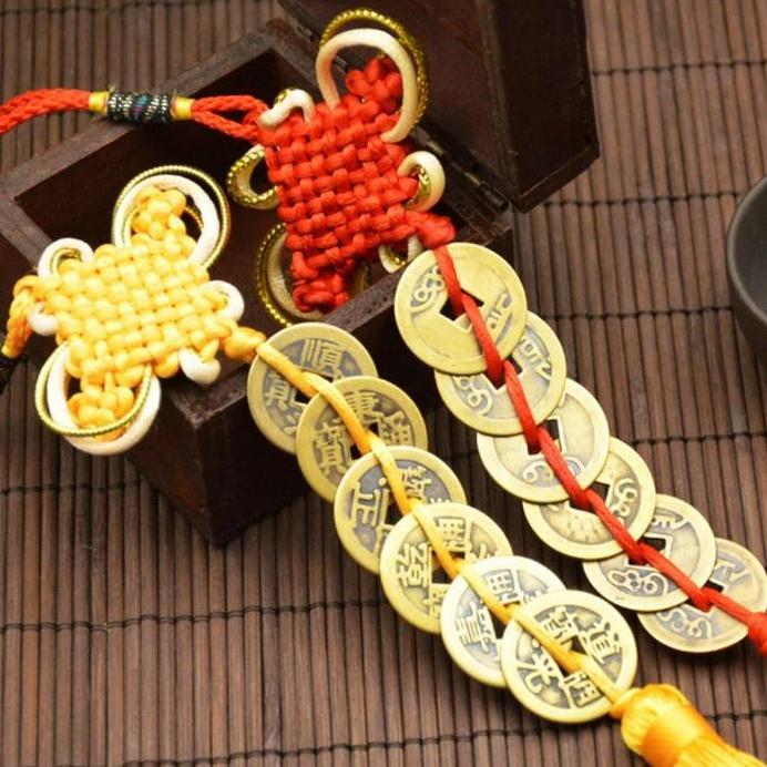 Koin China Asli Keberuntungan Gantungan Feng Shui Coin Gantungan Fengsui Koin Fengshui