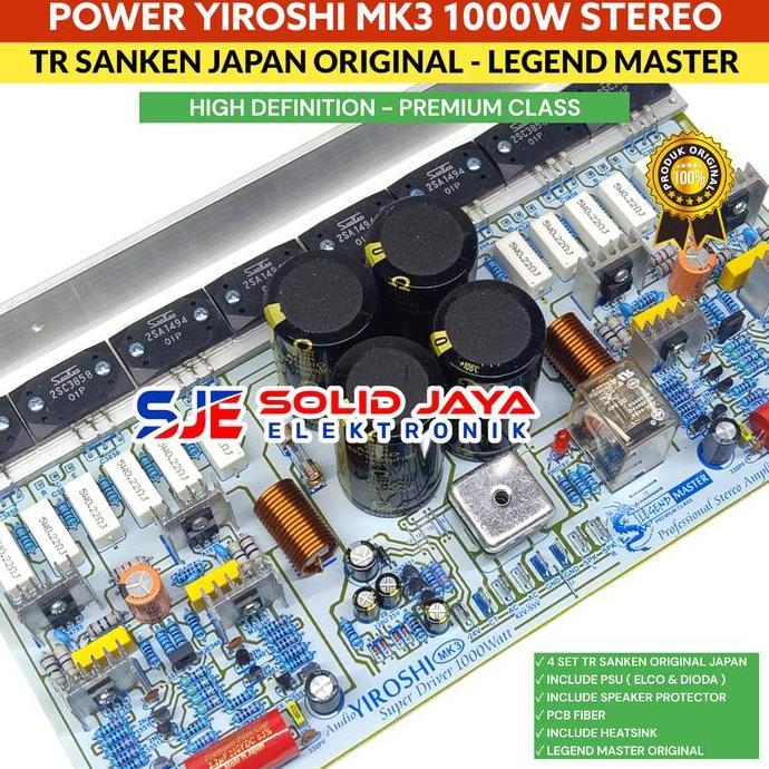 KIT POWER YIROSHI MK3 1000W STEREO AMPLIFIER PLUS PSU PROTEKTO SPEAKER PROTECTOR PROTEK TR SANKEN AS