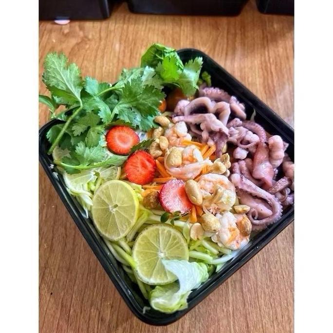 [] Gurita + Udang Mentah / Rebus Salad Thailand Quinnkitchen