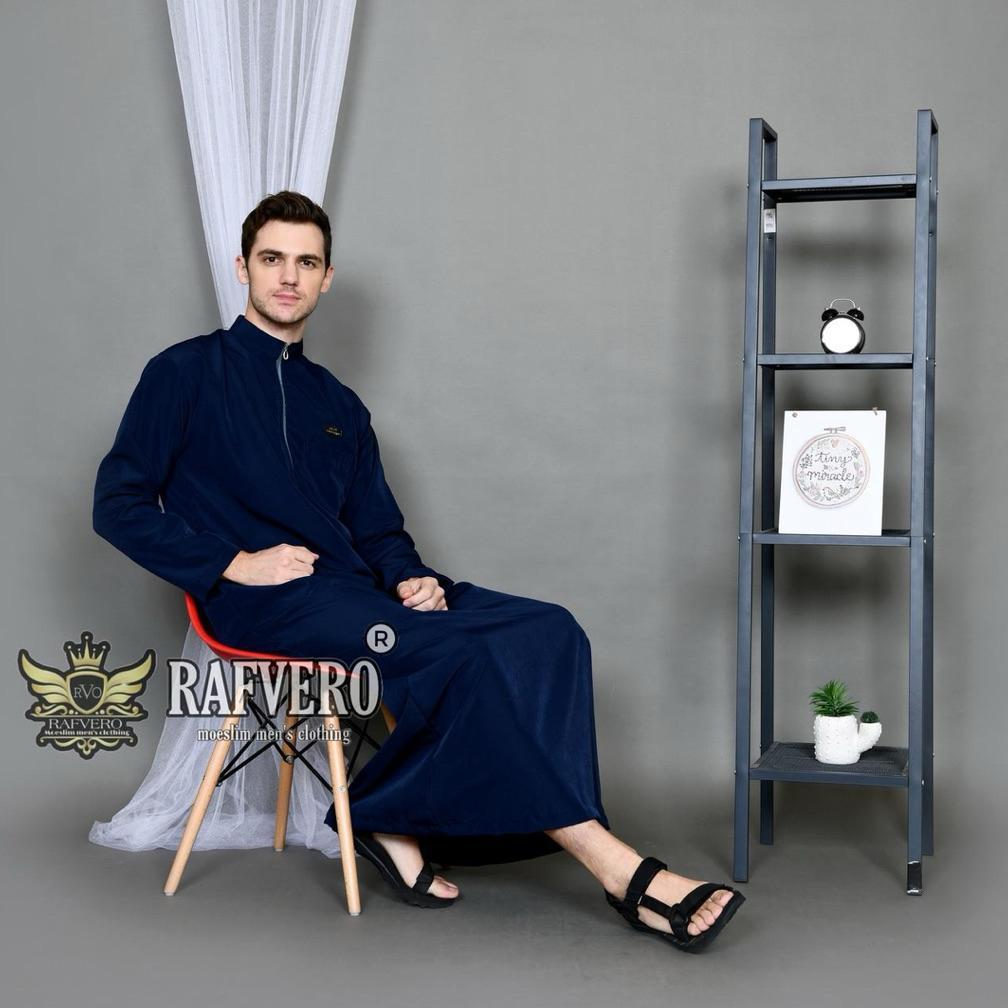 HOT Jubah Khaleed Pria - Jubah Katun Toyobo Premium - Gamis Pria Dewasa Hitam Polos- Gamis Pria Terl