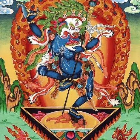 Gantungan Proteksi Simhamukha Mindroling Monastery Tibet Amulet
