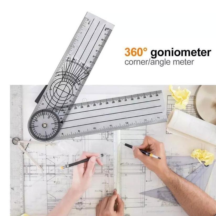 6PCS Alat Ukur Goniometer Fisioterapi Penggaris Tulang Sendi Jari Spinal Sudut Alat Kesehatan