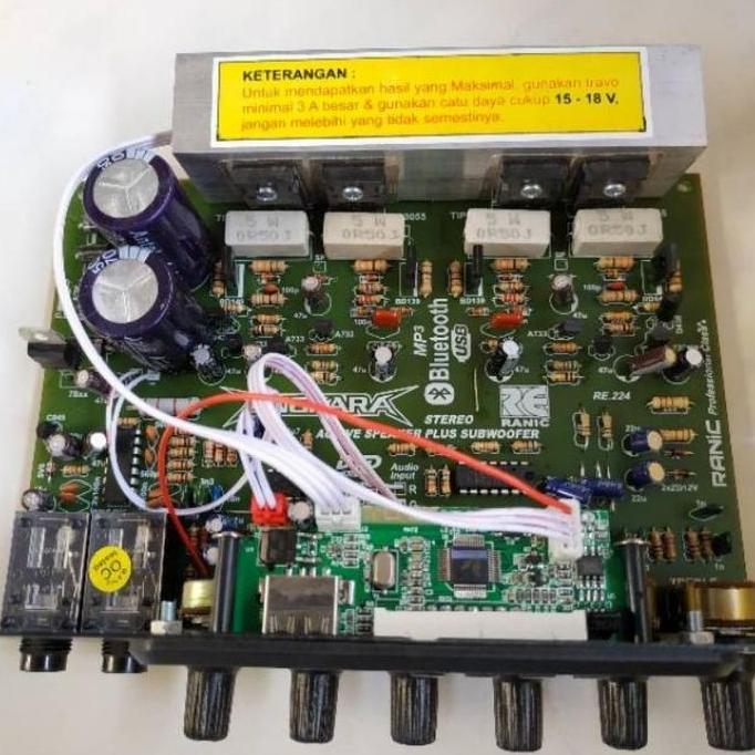 Kit Power Amplifier Speaker Aktif plus Mp3 Player Bloetooth ANKARA