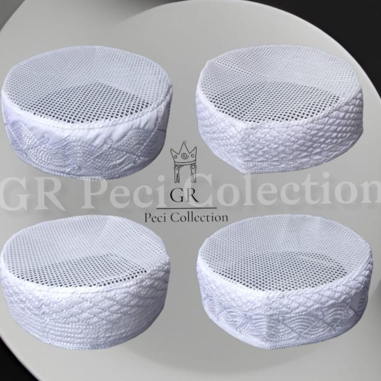Big Promo Peci Kopiah Ikaf Madinah Jaring Terbaik Premium Tinggi 5/6 Cm Terlaris / Peci Madinah Jari