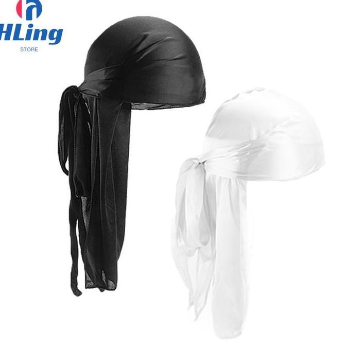 Durag Ikat Kepala Silk Durag Bandana Hip Hop Pirate Hat Bandana Aksesoris Rambut