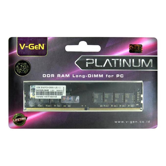 RAM DDR4 V-GeN Platinum Rescue 4GB 8GB 16GB 32GB 2133Mhz 2400Mhz 2666Mhz 3200Mhz PC17000 PC19200 PC2