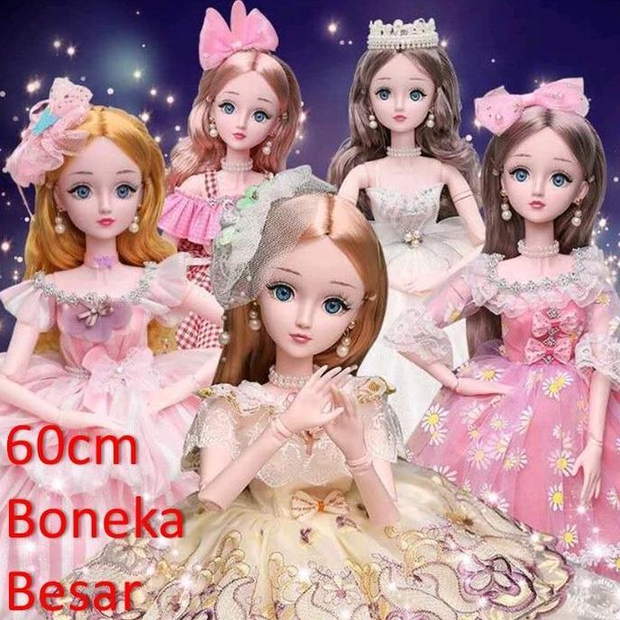 Promo Mainan Anak Perempuan Boneka Bjd Doll 60 Cm Princess Set Premium Set Hadiah Set Hadiah