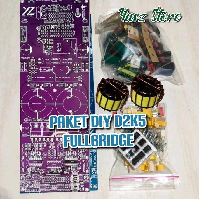 Paket DIY D2K5 fullbridge Full fitur class d 2k5 Power Amplifier dobel feedback