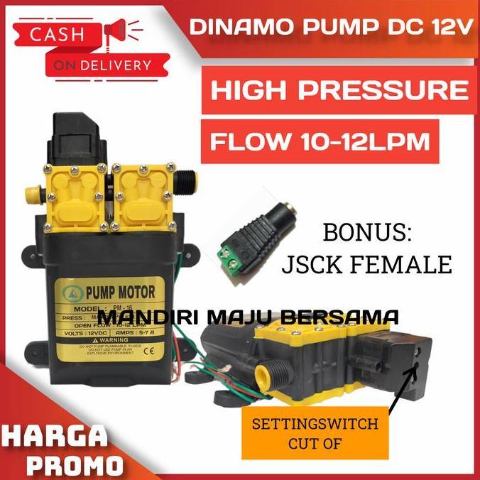 Termurah Dinamo Pompa Dc Dobel / Pompa Dc 12V High Pressure