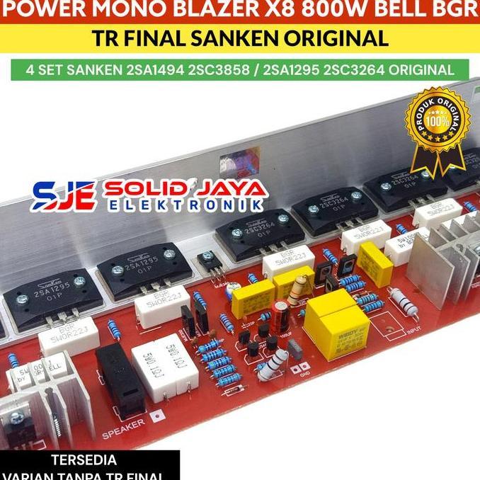 KIT POWER BLAZER X8 800W MONO EVOLUTION PLUS TR FINAL for SANKEN JAPAN ASLI 2SC3858 2SA1949 800 WATT